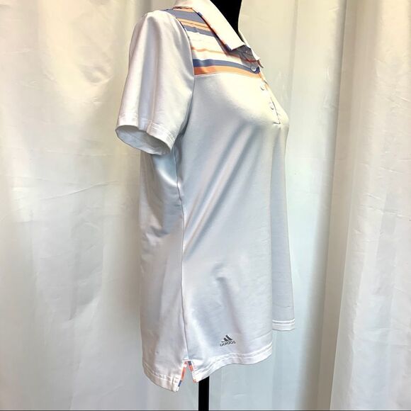 ADIDAS Golf Ladies Ultimate 365 Stripe Short Sleeve Polo Shirt Sz M🇨🇦 - Picture 5 of 12